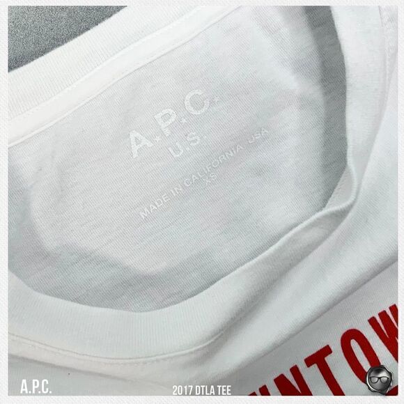 A.P.C. U.S. COTTON T-SHIRT DOWNTOWN LOS ANGELES WOMEN’S ROLLED SLEEVE CAPSULE - Picture 6 of 9